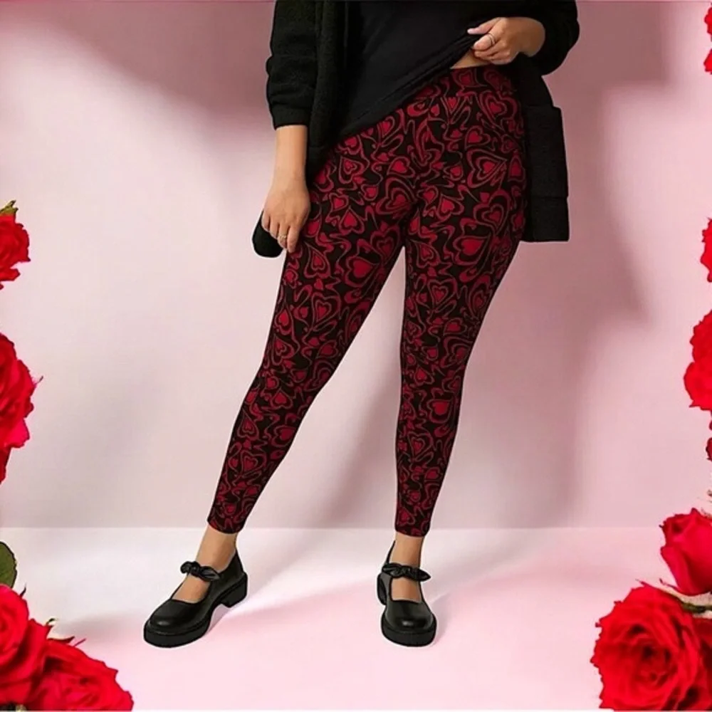 TORRID Swirling Hearts Full Length Leggings NWT‎ Size 2X